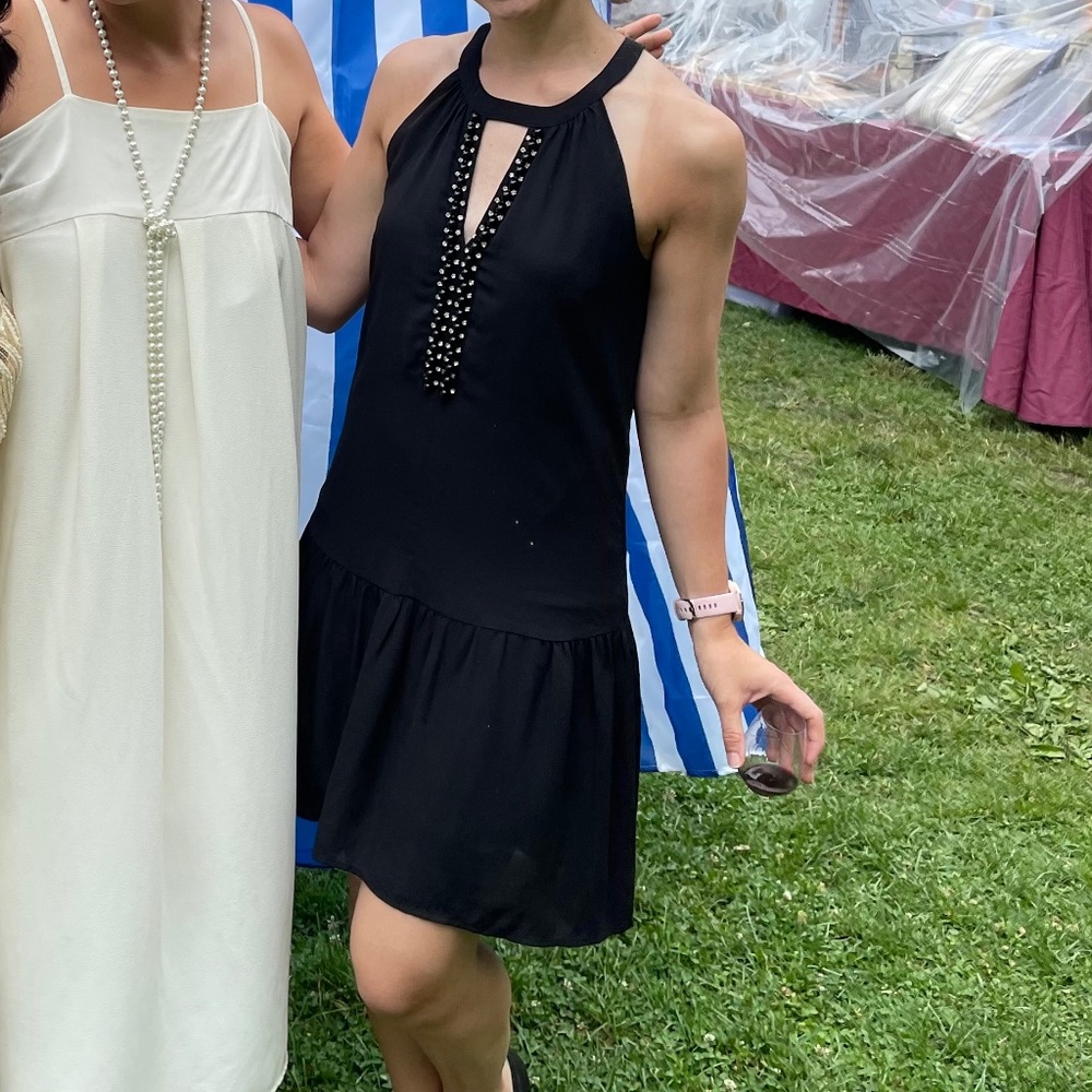 Halter Dress - Beaded Detailing - Perfect for a 1920s Flapper Party